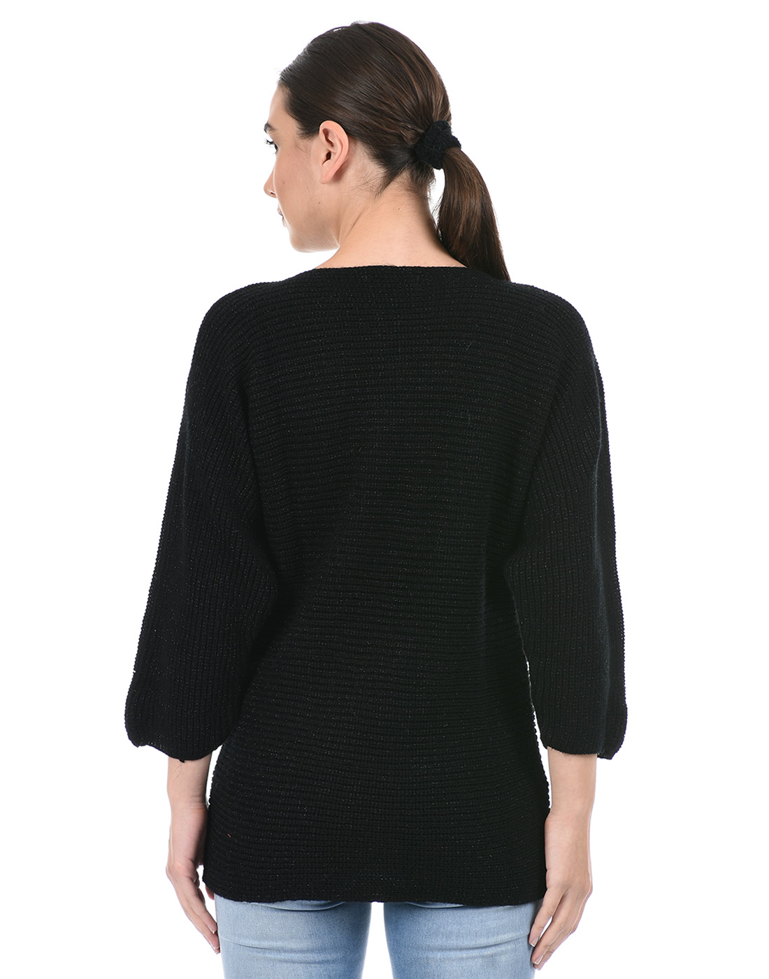 Species Women Black Textured Sweater